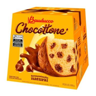 Imagem de Chocottone Com Gotas De Chocolate 908Gr - Bauducco