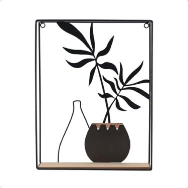 Imagem de Prateleira Suspensa Nicho Vazado de Ferro c/Base Industrial