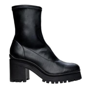 Imagem de Bota Feminina Carrano Salto Bloco Stretch Preta - 151623-Feminino