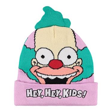 Imagem de Gorro The Simpsons Krusty Gorro Krusty The Clown Homer Bart e Lisa - Hey, Hey, Kids! Gorro para adultos (verde e rosa), verde e rosa, tamanho único