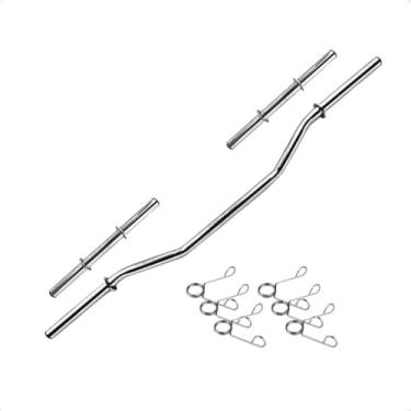 Imagem de Kit Fitness de Barras Tubo Oca de 40cm e Barra W de 1,20m com Presilhas