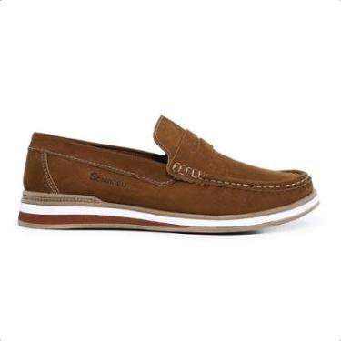 Imagem de Sapato Mocassim Masculino de Couro Schiareli 2024 Casual Dockside-Masculino