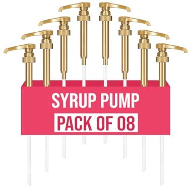 Imagem de Dispensador de bomba de xarope de café serve para Torani, Davinci, Jordan's Skinny de 750 ml (garrafas de plástico Monin de 978 ml) 1 pacote (8 unidades (pacote com 1))