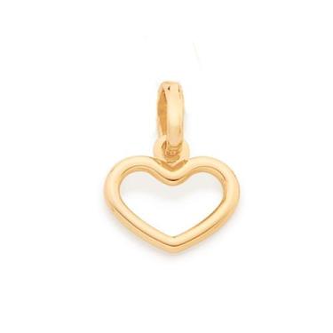 Imagem de Pingente banhado ouro 3x 24k 18k e 22k  feminino coração vazado romman