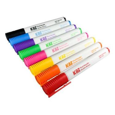 Imagem de Caneta Pincel Marcador Colorido Para Quadro Branco Kit Com 8 Peças - K