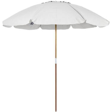 Imagem de Guarda Sol 2,40 Metros Branco Bagum Caiobá E Alumínio Com Vareta De Fibra Bel