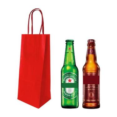 Imagem de Sacola De Papel Longneck Cerveja Bebidas C/10Un - Db