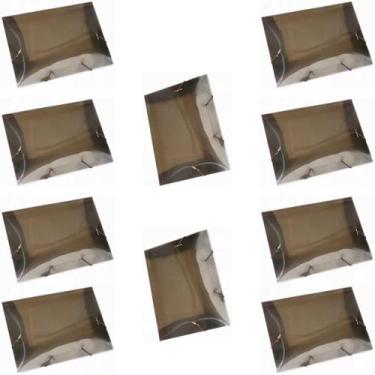 Imagem de Kit 10 Pastas Aba Elástico Mini Pequena 18x24,5cm ACP, Fumê