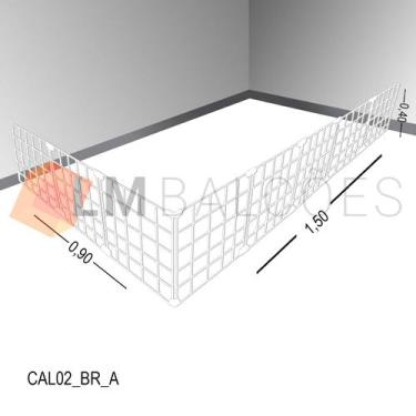 Imagem de Cercadinho Aramado Branco Para Pet em L - 0,90 x 0,40 x 1,50m - LM Bal