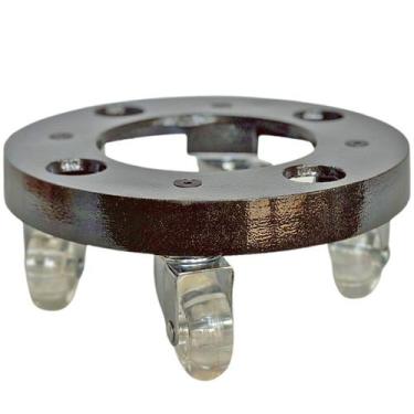 Imagem de Suporte de Alumínio Redondo com Roda Silicone para Vaso 20cm - Alpe & 