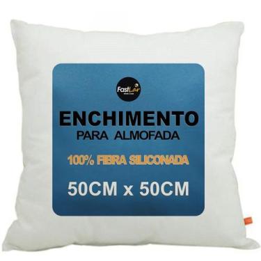 Imagem de Refil Enchimento Fibra de Silicone Para Almofada 50x50cm - FASTLAR