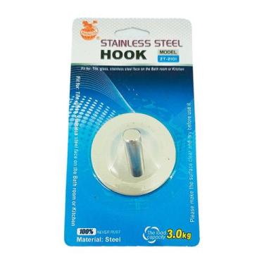 Imagem de Gancho Redondo de Aço Inox Bolsas Mochilas Materiais 3Kg - Aliança