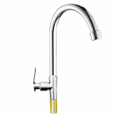 Imagem de  Torneira Inox Bancada Metal Bica Móvel Pia Banheiro 5/8 6047 - Swanto