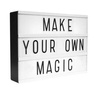 Imagem de Luminária Cinema Light Box  Decorativa 23Cm - Preto