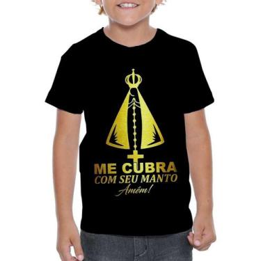 Imagem de Camiseta infantil 161 - Nossa Senhora aparecida - Primus, Preto, 02