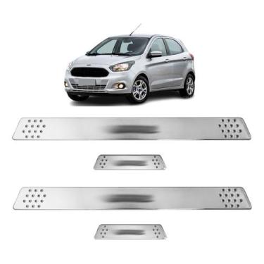 Imagem de Soleira para Porta Lateral Tuning Esportiva para carros 4 Portas (ABS)