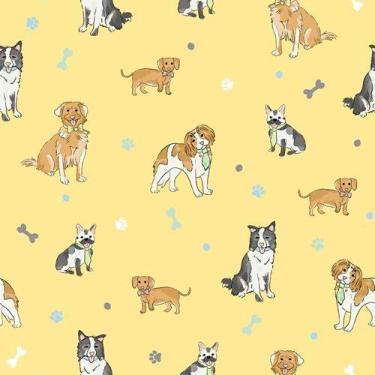 Imagem de Papel de Parede Bosque da Imaginação Infantil Amarelo 80942 - Studio