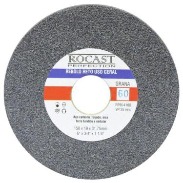 Imagem de Rebolo Para Moto Esmeril 6'' X 3/4'' Gr. 36 - Rocast