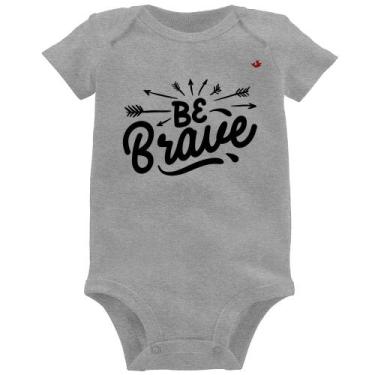 Imagem de Body Bebê Be brave - Foca na Moda, Cinza, P