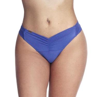 Imagem de Calcinha de Biquíni Levanta Bumbum Fio Duplo - Estigma, P, Azul royal