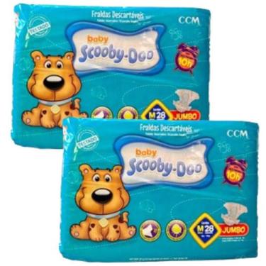 Imagem de Kit 2 PCT Fralda Descartável Scooby Doo Jumbo Todos Os Tamanho-(P)(M)(