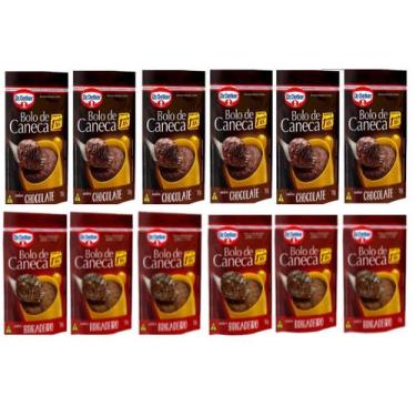 Imagem de Kit c/12un Bolo de caneca Brigadeiro e Chocolate - Dr.Oetker - Dr. Oet