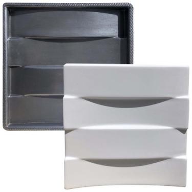 Imagem de Forma 3D Gesso e Cimento ABS - Côncavo e Convexo 40x40 - Xmoldes Forma