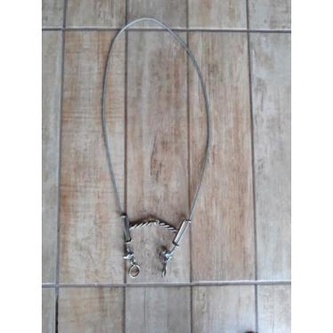 Imagem de Cabresto Gag Bit Com Bridão Bocal De Ferro Partido De Cavalo - Selaria