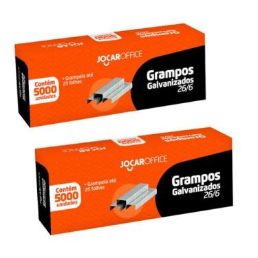 Imagem de Grampo 26/6 c/5000 jocar office galvanizado com 02 unidades - Leonora
