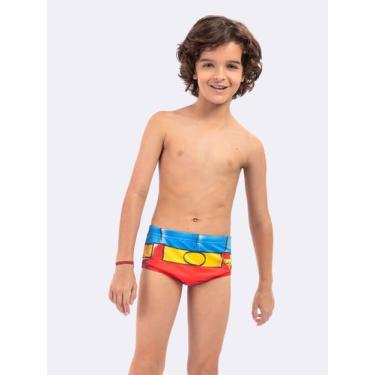 Imagem de Sunga com Proteção Uv 50 Superman - Veggi, Vermelho, 14, Meninos