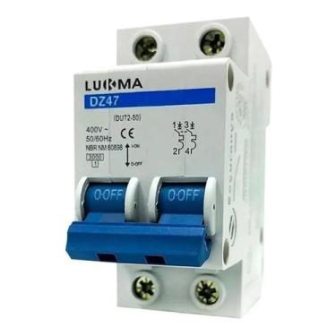 Imagem de Disjuntor Bipolar 40a Amper Din Duplo Bifasico Mini Curva C - LUKMA