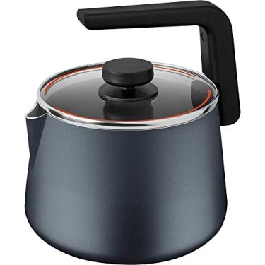 Imagem de Chaleira Tramontina em Alumínio com Revestimento Interno e Externo Antiaderente Starflon Max Azul Marinho 2,4 L