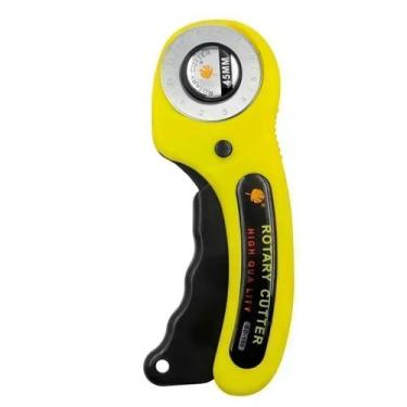 Imagem de Cortador Estilete Circular 45mm C/ 2 Lâminas Couro Tecidos - Genérica