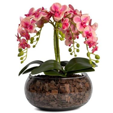 Imagem de Planta Artificial Para Sala Decorativa Orquídea Super Realista - Flora