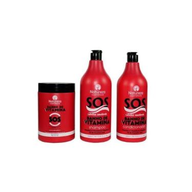 Imagem de Kit Sos Banho Vitamina Natureza Cosméticos 3x1L