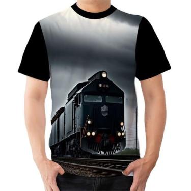 Imagem de Camiseta Camisa Ads  Trem Locomotiva Antigo - Fabriqueta, M