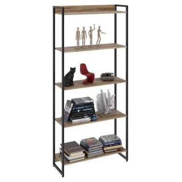 Imagem de Estante Livreiro Dynamica Industrial 80cm 5 Prateleiras C08 Carvalho -