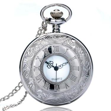 Imagem de Relogio De Bolso Steampunk Corrente Prata Original Antigo - Things Ner