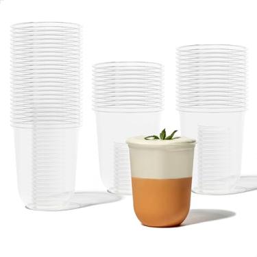 Imagem de TOSSWARE NATURAL Arc - Copos frios transparentes à base de plantas 473 ml - Alternativa de plástico para festas, despedidas de solteira, casamentos - Reciclável - Conjunto de 50