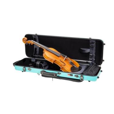 Imagem de Crossrock A capa oblonga de policarbonato serve para violino 4/4 de tamanho completo, inclui cobertor protetor, bolsa de música externa, higrômetro, bolso para acessórios, alças destacáveis - azul