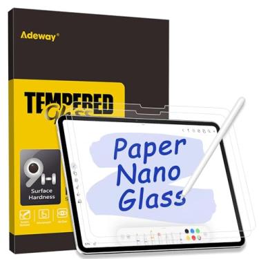 Imagem de Adeway Protetor de Tela para iPad Air de 11 Polegadas (2025 M3 & 2024 M2) - Vidro Temperado Fosco para Escrita & Desenho, Sensação de Textura de Papel, Anti-Reflexo, Fácil Instalação, Pacote com 2