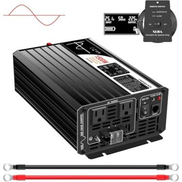 Imagem de xijia 1500W (Potência Máxima 3000W) 48V A 220V Onda Senoidal Pura 60Hz Inversor Solar Para Carro de Uso Doméstico DC48V (faixa 40V-60V) 1500W Preto