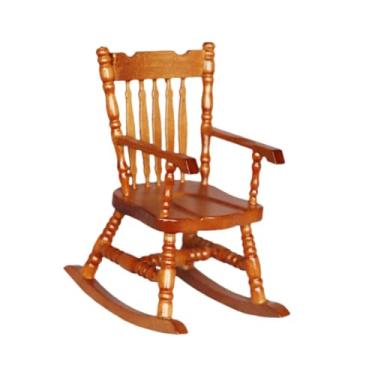 Imagem de Dynwave 1:12 cadeira de balanço ao ar livre, cadeira com encosto alto, coleção de móveis em miniatura, sala para projetos diy, acessórios, estação ferroviária