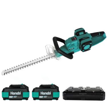 Imagem de Podador Aparador de Cerca Viva sem Fio 21V 1600 rpm 22mm 2 Baterias e Carregador Hanabi