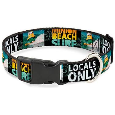 Imagem de Buckle-Down Coleira de gato para surfe Minion surfe praia locais apenas 23 a 38 cm 1,2 cm de largura