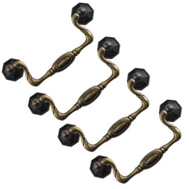 Imagem de Puxador de gaveta antigo, puxadores de porta, puxadores de gaveta, alça de liga de mobília, puxadores de armário vintage, puxador retrô (4, tipo 5)