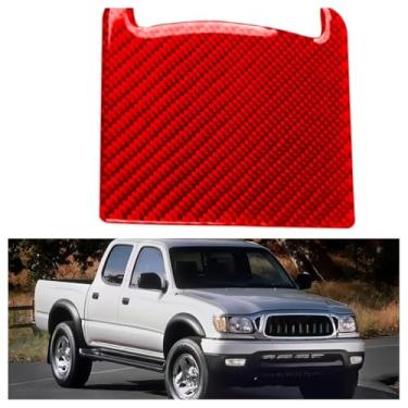 Imagem de IKUESM Compatible with Toyota Tacuma (Special Edition) 2001 2002 2003 2004 Black/Red Carbon Fiber Rear Cup Holder Panel Sticker 1 pc/set(Red)
