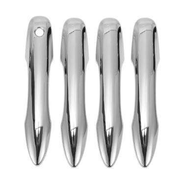 Imagem de Hihaha Acabamento da tampa da maçaneta da porta do carro para Toyota Camry 2018-2024 | Tampa do puxador da porta lateral | Durável| 1 conjunto prateado