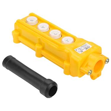 Imagem de Controle de Interruptor Pendente de Talha de Corrente de Guindaste, Plástico ABS, Resistente a Colisões, Controlador de Botão de Pressão de 4 Canais Com Design à Prova de Chuva