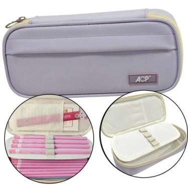 Imagem de Estojo Escolar Organizador Com 2 Divisórias Grande Necessaire - ACP, L